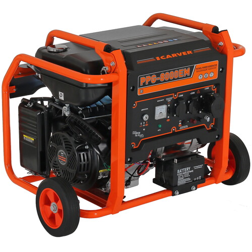 Купить Электрогенератор   бензиновый Carver PPG-8000ЕM  9100269. Характеристики, отзывы и цены в Донецке