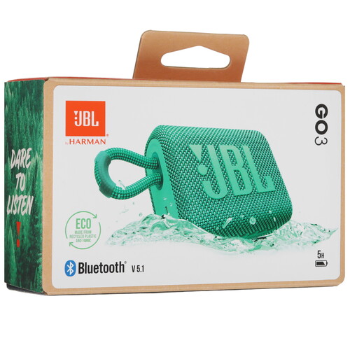Купить Портативная колонка JBL GO 3 Eco, зеленый  5443967. Характеристики, отзывы и цены в Донецке