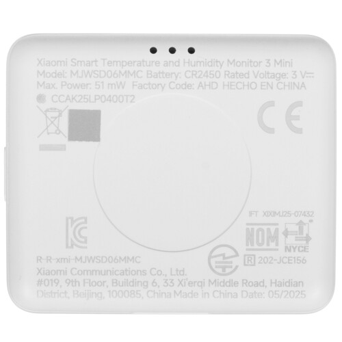 Купить Датчик температуры и влажности Xiaomi Smart Temperature and Humidity Monitor 3 Mini  5632048. Характеристики, отзывы и цены в Донецке
