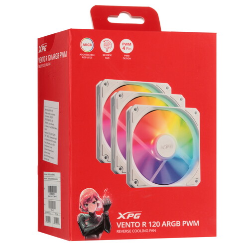 Купить Комплект реверсных вентиляторов ADATA XPG VENTO R 120 ARGB PWM  5610693. Характеристики, отзывы и цены в Донецке