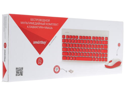 Купить Клавиатура+мышь беспроводная   Smartbuy SBC-220349AG-RW белый  1126038. Характеристики, отзывы и цены в Донецке