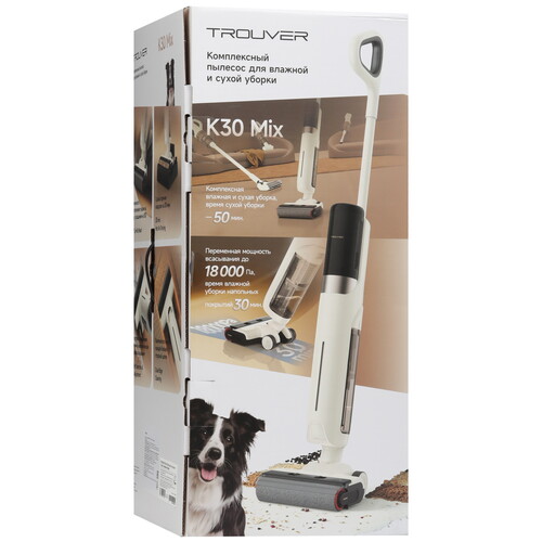 Купить Моющий пылесос  вертикальный  Trouver K30 Mix  белый  5613698. Характеристики, отзывы и цены в Донецке
