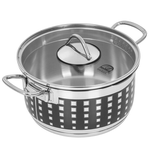 Купить Кастрюля Dariis Punto PNT-724 3.1 л 20 см серебристый  9174065. Характеристики, отзывы и цены в Донецке