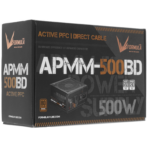 Купить Блок питания Formula APMM-500BD [APMM-500BD] черный  5614601. Характеристики, отзывы и цены в Донецке