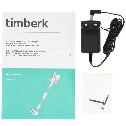 Купить Пылесос  вертикальный  Timberk T-VCH-75  белый  5450854. Характеристики, отзывы и цены в Донецке
