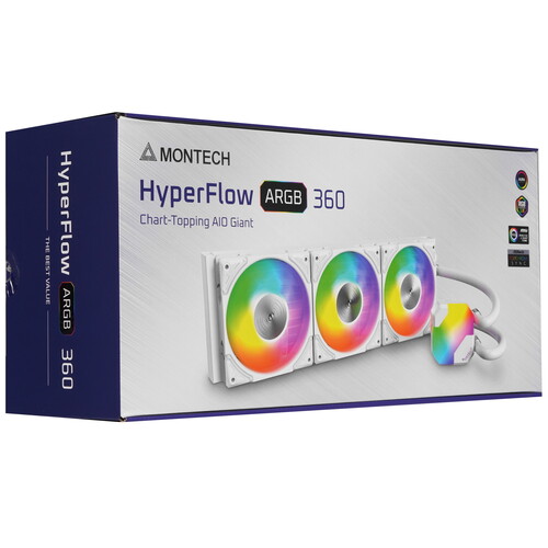 Купить Система охлаждения Montech HyperFlow 360 ARGB  белая  5464325. Характеристики, отзывы и цены в Донецке