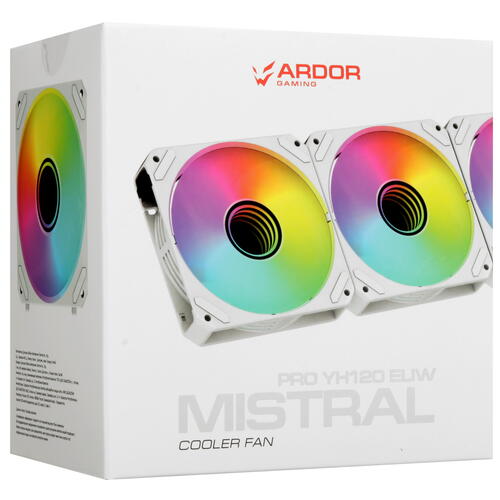 Купить Комплект вентиляторов ARDOR GAMING Mistral PRO YH120 ELIW ARGB  белый  5437416. Характеристики, отзывы и цены в Донецке