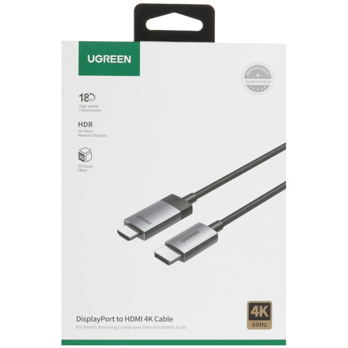 Купить Кабель однонаправленный Ugreen DisplayPort - HDMI, 3 м  9178999. Характеристики, отзывы и цены в Донецке