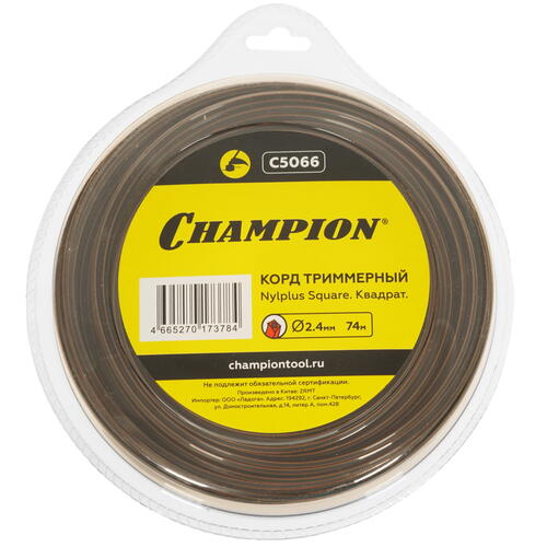 Купить Леска для триммеров Champion Nylplus Square C5066  1215768. Характеристики, отзывы и цены в Донецке
