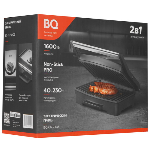 Купить Гриль BQ GR3005 черный  9210847. Характеристики, отзывы и цены в Донецке