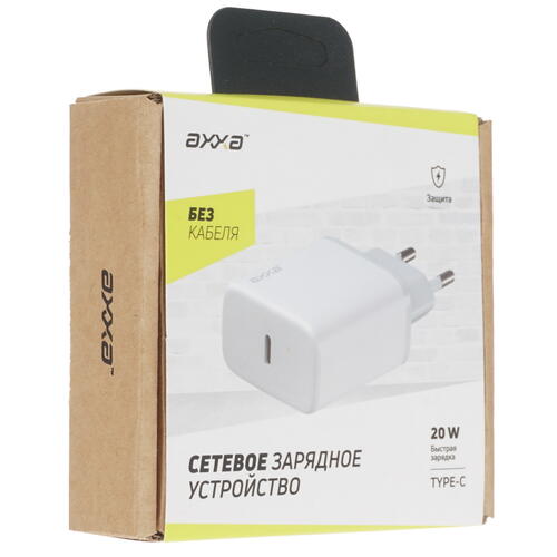 Купить Сетевое зарядное устройство AXXA 2403 белый  5073612. Характеристики, отзывы и цены в Донецке