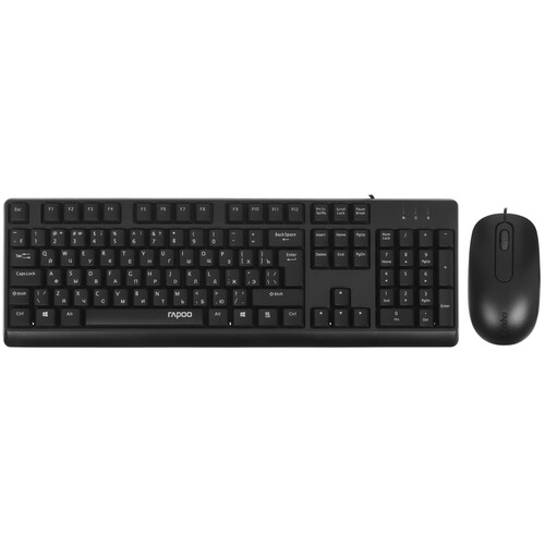 Купить Клавиатура+мышь  проводная  RAPOO X130PRO черный  5470316. Характеристики, отзывы и цены в Донецке