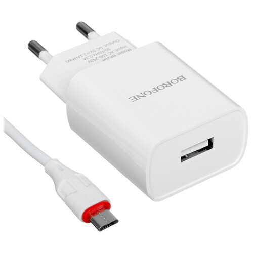 Купить Сетевое зарядное устройство Borofone BA20A Sharp белый  5367573. Характеристики, отзывы и цены в Донецке