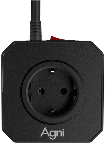 Купить Сетевой фильтр AGNI TP-VE4U5E черный  9289272. Характеристики, отзывы и цены в Донецке
