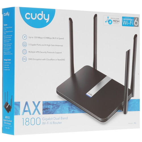 Купить Wi-Fi роутер Cudy X6  9046070. Характеристики, отзывы и цены в Донецке