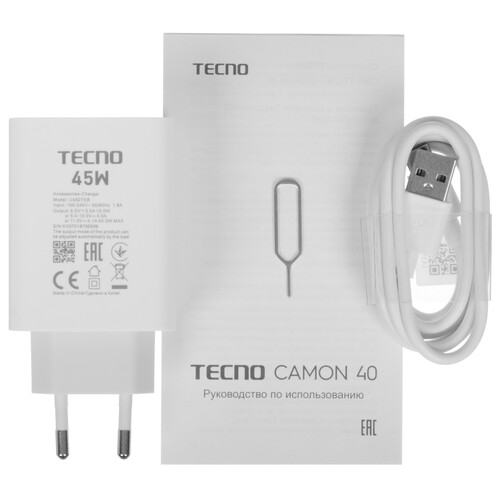 Купить 6.78" Смартфон Tecno CAMON 40 256 ГБ белый  5622662. Характеристики, отзывы и цены в Донецке