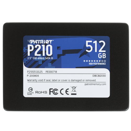 Купить 512 ГБ 2.5" SATA накопитель Patriot Memory P210 [P210S512G25]  4702171. Характеристики, отзывы и цены в Донецке