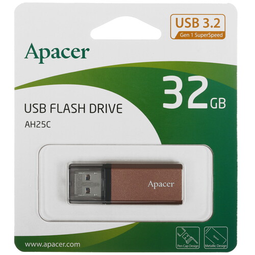Купить Память USB Flash 32 ГБ Apacer AH25C [AP32GAH25CJ-1]  5634539. Характеристики, отзывы и цены в Донецке