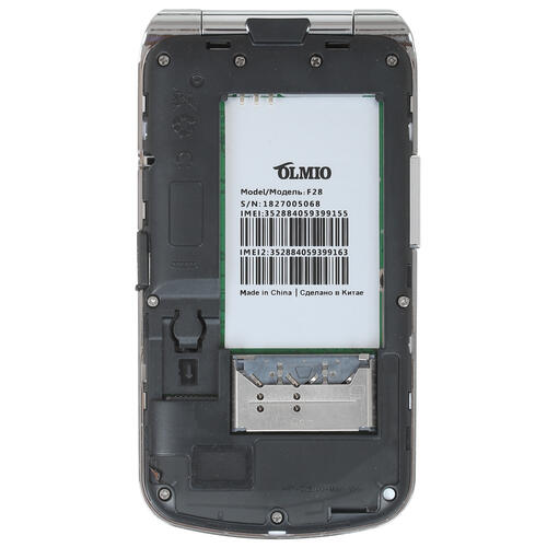 Купить Сотовый телефон Olmio F28 черный/серебристый  1312478. Характеристики, отзывы и цены в Донецке