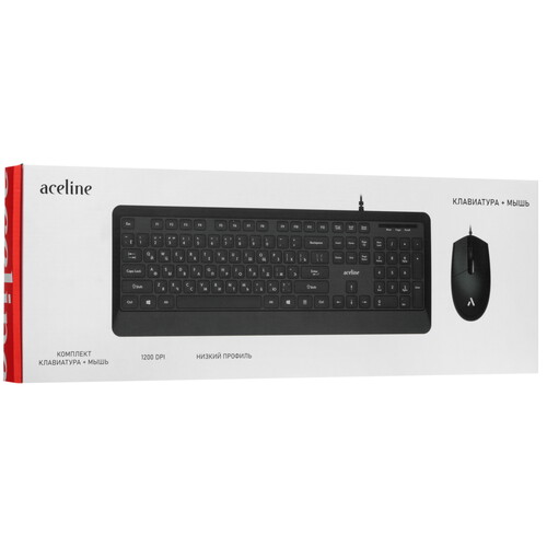 Купить Клавиатура+мышь  проводная  Aceline KY-348 черный  9212778. Характеристики, отзывы и цены в Донецке