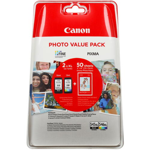 Купить Картридж Canon PG-545/CL-546 XL многоцветный, черный  5415829. Характеристики, отзывы и цены в Донецке