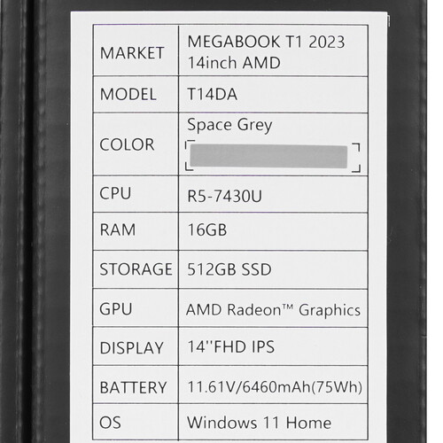 Купить 14.1" Ноутбук Tecno Megabook T1 серый  5610774. Характеристики, отзывы и цены в Донецке