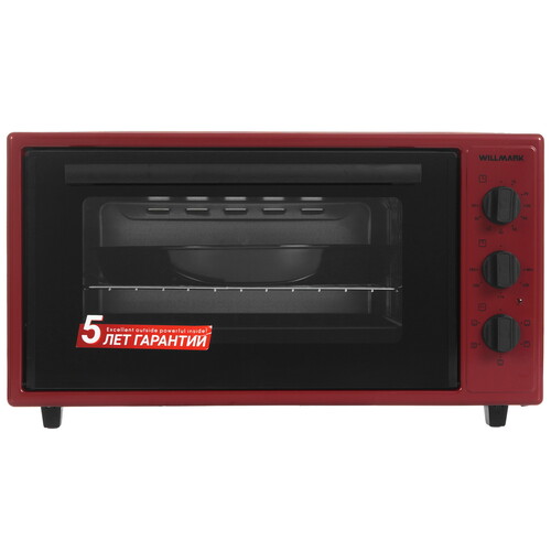 Купить Мини-печь WILLMARK WOF-505R красный  9269562. Характеристики, отзывы и цены в Донецке