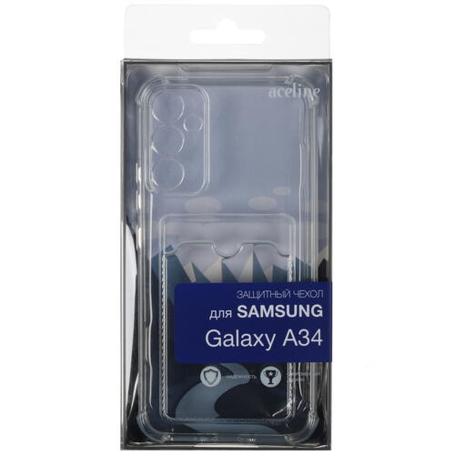 Купить Накладка  Aceline Pocket для Samsung Galaxy A34 5G прозрачный  5400988. Характеристики, отзывы и цены в Донецке