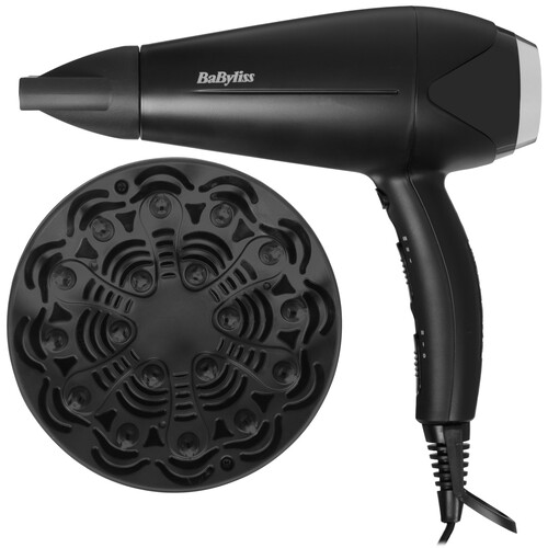 Купить Фен BaByliss D572DE черный/серебристый  9925669. Характеристики, отзывы и цены в Донецке