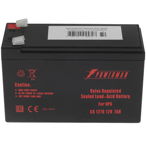Купить Аккумуляторная батарея для ИБП POWERMAN 12V/7AH  1163338. Характеристики, отзывы и цены в Донецке