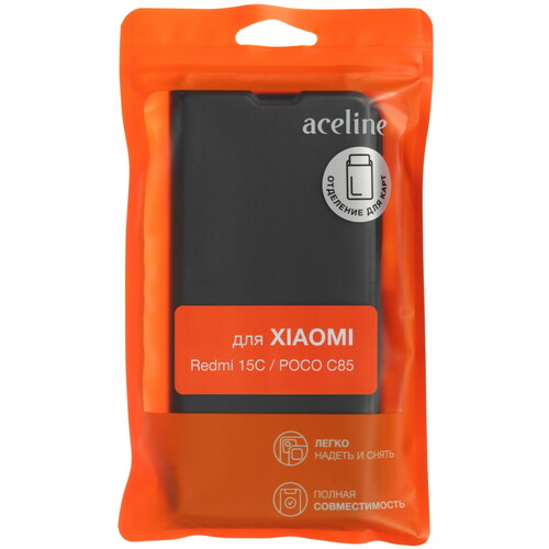 Купить Чехол-книжка  Aceline Kors для POCO C85/ Xiaomi REDMI 15C черный  9278002. Характеристики, отзывы и цены в Донецке