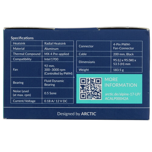 Купить Кулер для процессора Arctic Cooling Alpine 17 LP  5416817. Характеристики, отзывы и цены в Донецке