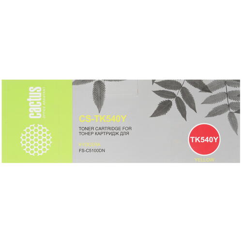 Купить Картридж лазерный Cactus CS-TK540Y желтый, с чипом  7937169. Характеристики, отзывы и цены в Донецке