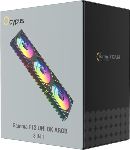 Купить Комплект вентиляторов Ocypus Gamma F12 UNI BK ARGB 3 IN 1  5628520. Характеристики, отзывы и цены в Донецке