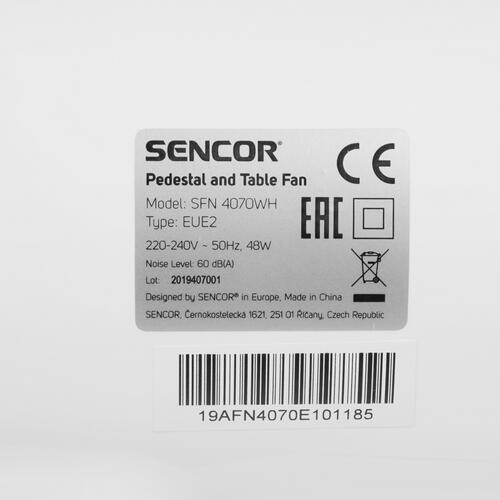 Купить Вентилятор Sencor SFN 4070WH  белый  8157460. Характеристики, отзывы и цены в Донецке