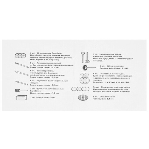 Купить Насадки для гравировальной машинки Калибр НГ - 52  9176684. Характеристики, отзывы и цены в Донецке