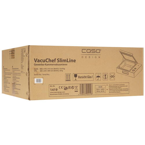 Купить Вакуумный упаковщик камерный CASO VacuChef Slim-Line  8195403. Характеристики, отзывы и цены в Донецке