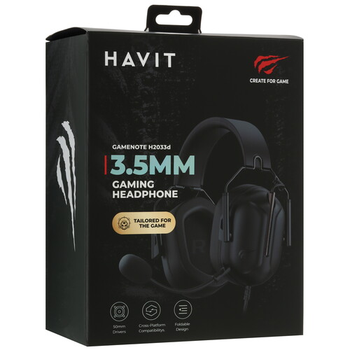 Купить Проводные наушники HAVIT H2033d черный 2025  9271138. Характеристики, отзывы и цены в Донецке