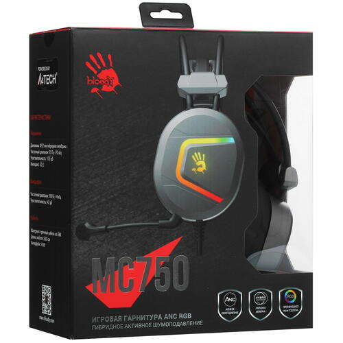 Купить Проводные наушники A4Tech Bloody MC750 серый 2023  5095646. Характеристики, отзывы и цены в Донецке