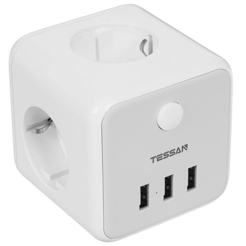 Купить Адаптер питания Tessan TS-301-DE серый  5366297. Характеристики, отзывы и цены в Донецке