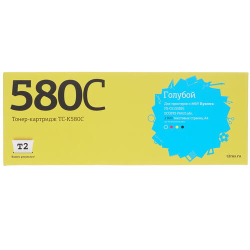 Купить Картридж лазерный T2 TC-K580C голубой  7963683. Характеристики, отзывы и цены в Донецке