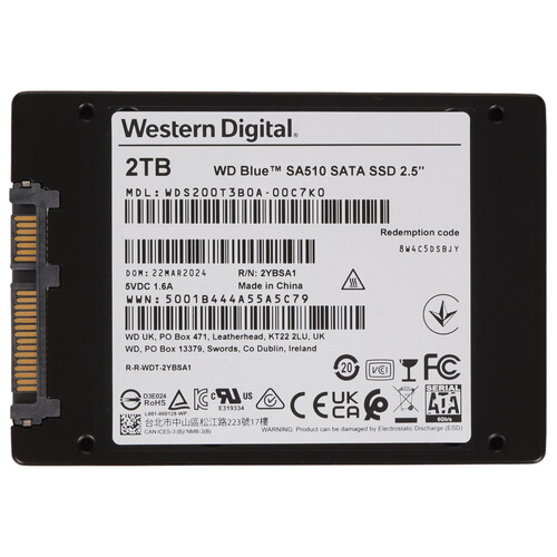 Купить 2000 ГБ 2.5" SATA накопитель WD Blue  5605583. Характеристики, отзывы и цены в Донецке