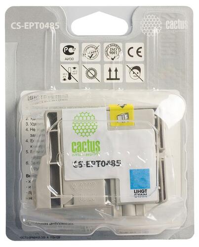 Купить Картридж Cactus CS-EPT0485 светло-голубой  7930545. Характеристики, отзывы и цены в Донецке