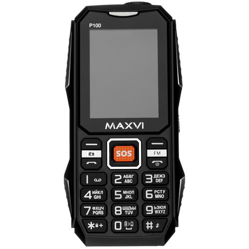 Купить Сотовый телефон Maxvi P100 черный  4869577. Характеристики, отзывы и цены в Донецке