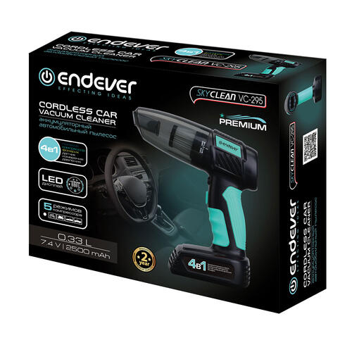 Купить Пылесос   ручной Endever SkyClean VC-295  черный  9060135. Характеристики, отзывы и цены в Донецке