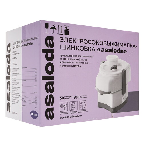 Купить Соковыжималка электрическая Беломо Аsaloda СВШПП-302 0765-04 белый  5496406. Характеристики, отзывы и цены в Донецке