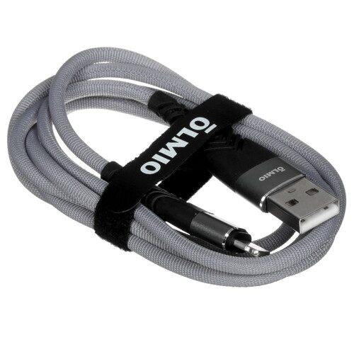 Купить Кабель круглый Olmio Lightning 8-pin - USB 2.0 Type-A серый 1.2 м  5466492. Характеристики, отзывы и цены в Донецке