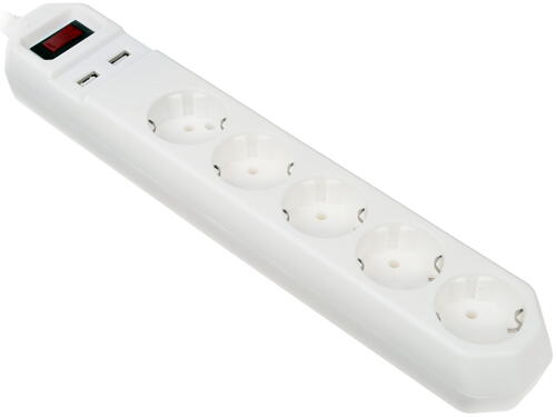 Купить Сетевой фильтр ЭРА USF-5es-1.5m-USB-W белый  1250754. Характеристики, отзывы и цены в Донецке