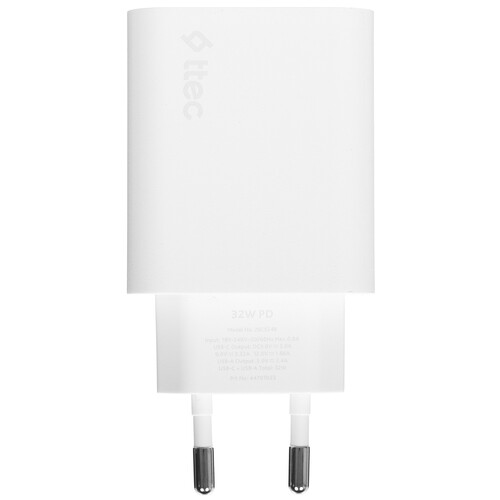 Купить Сетевое зарядное устройство TTEC SmartCharger Duo 30W белый  9140733. Характеристики, отзывы и цены в Донецке