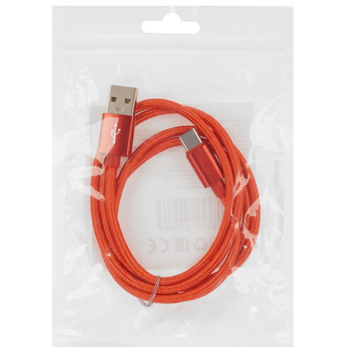 Купить Кабель круглый Defender USB Type-C - USB 2.0 Type-A красный 1 м  9204497. Характеристики, отзывы и цены в Донецке